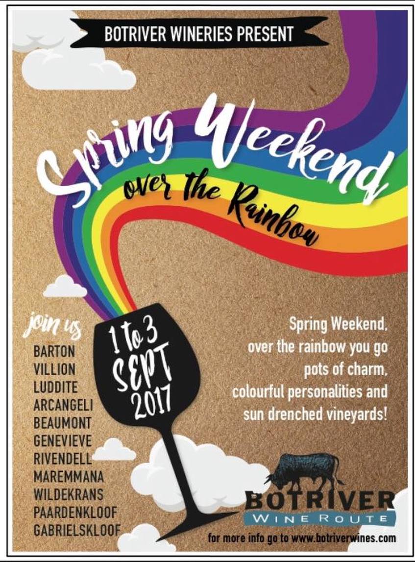 Botriver Wineries presents - Botriver Spring Weekend over the Rainbow - 1st to 3rd SEPT, 2017