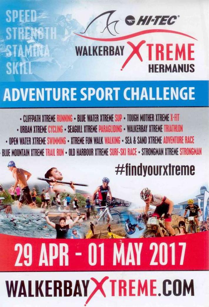 Walkerbay Xtreme in Hermanus - 29th April to 1st May 2017 - www.walkerbayxtreme.com