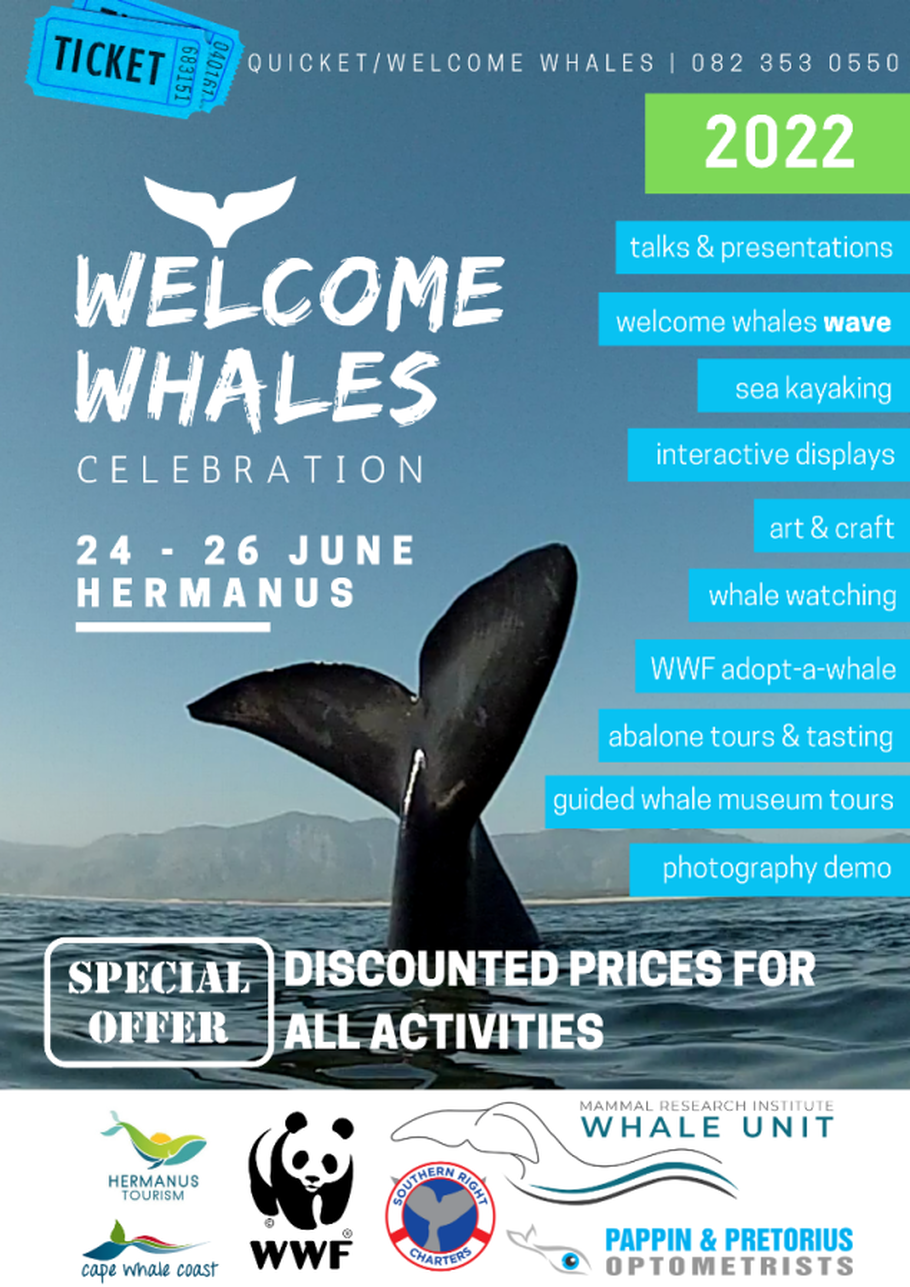 Welcome Whale Celebration Hermanus 24th to 26th JUNE 2022