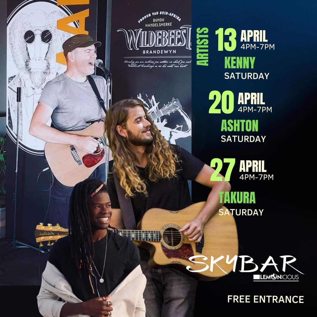SkyBar Hermanus - live bands performing during April 2024