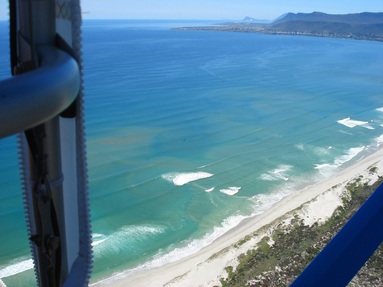 Hermanus, Grotto Beach and Walker Bay viewed from Micro-light