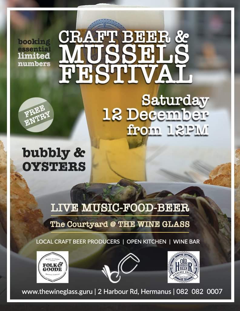 Beer and Mussels Festival - 12th Dec - at the Wine Glass in Hermanus