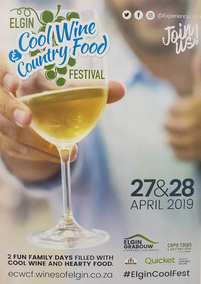 Elgin Cool Wine, Country Food Festival 27th and 28th April 2019