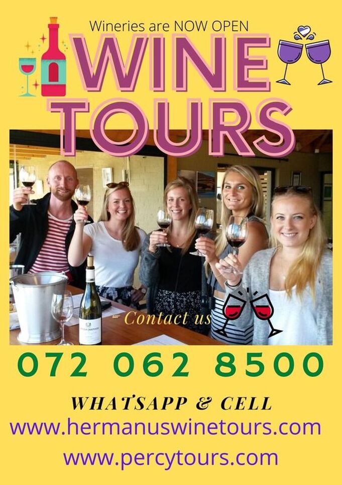 Wine Tours of the Hermanus wine regions are OPEN - #hermanusisopen near Cape Town, South Africa
