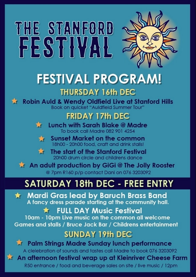Stanford Festival 16th, 17th, 18th, 19th Dec 2021