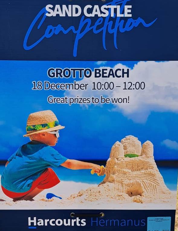 Sand Castle building 18th Dec 2022 Grotto Beach Hermanus